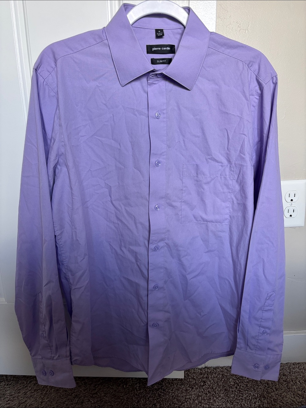 Pierre Cardin Men's Light Purple Dress Shirt - Classic Point Collar